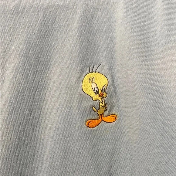 Tweety Bird Embroidered Gray Shirt - Picture 7 of 7